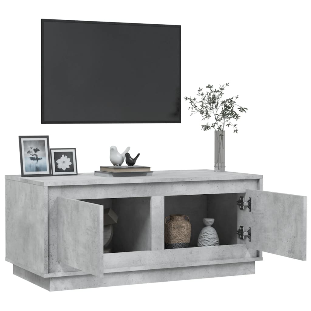 vidaXL Măsuță de cafea, gri beton, 102x50x44 cm, lemn prelucrat vidaXL Măsuță de cafea, gri beton, 102x50x44 cm, lemn prelucrat