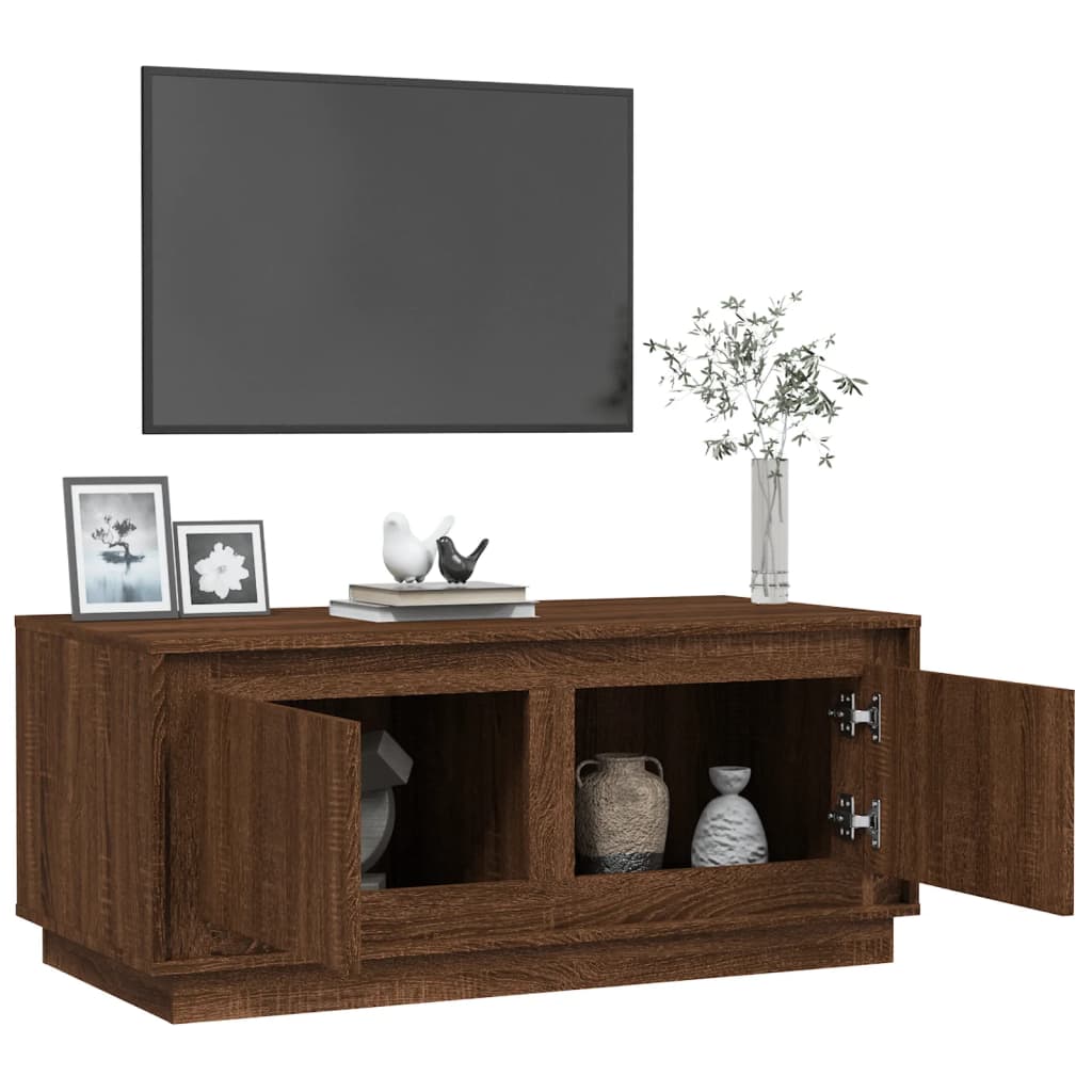 vidaXL Măsuță de cafea, stejar maro, 102x50x44 cm, lemn prelucrat vidaXL Măsuță de cafea, stejar maro, 102x50x44 cm, lemn prelucrat
