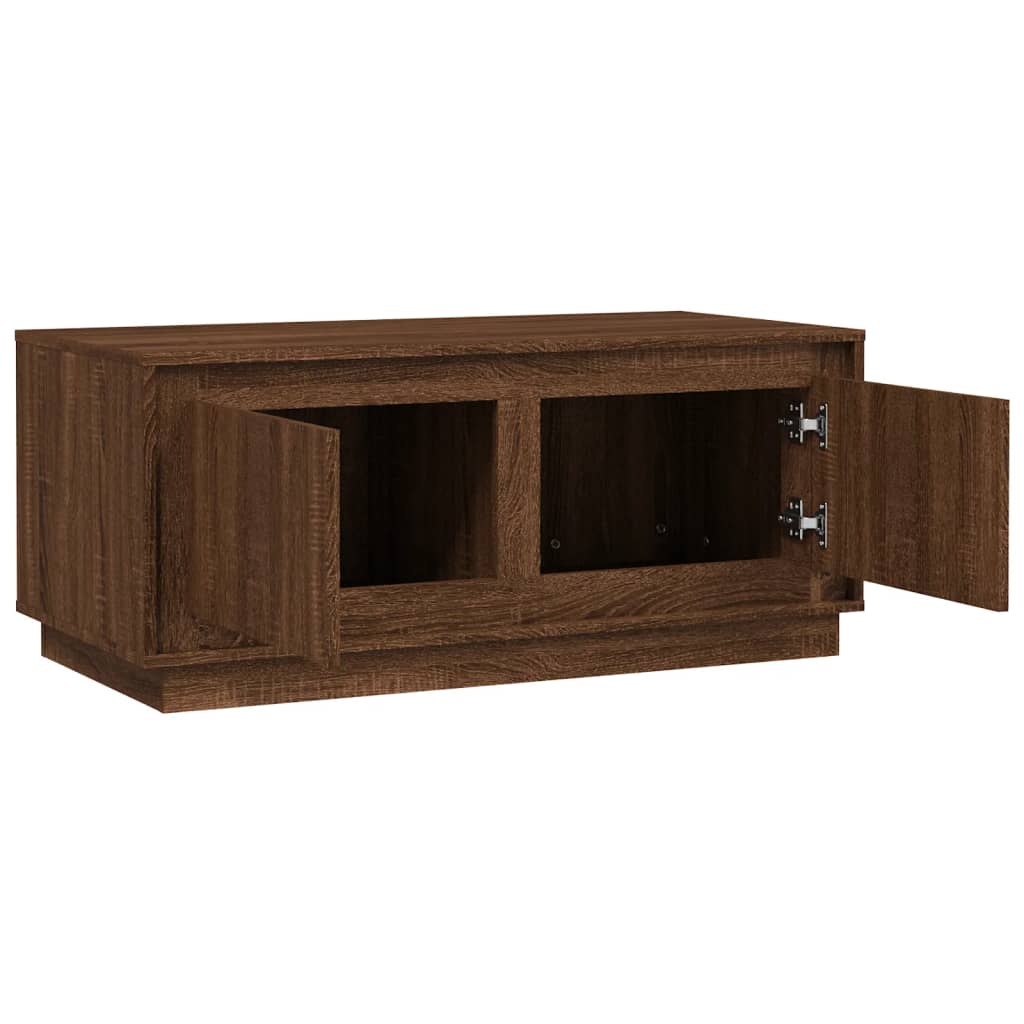 vidaXL Măsuță de cafea, stejar maro, 102x50x44 cm, lemn prelucrat vidaXL Măsuță de cafea, stejar maro, 102x50x44 cm, lemn prelucrat