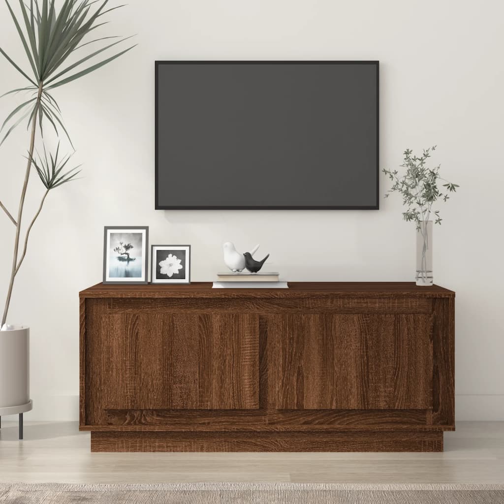 vidaXL Măsuță de cafea, stejar maro, 102x50x44 cm, lemn prelucrat vidaXL Măsuță de cafea, stejar maro, 102x50x44 cm, lemn prelucrat