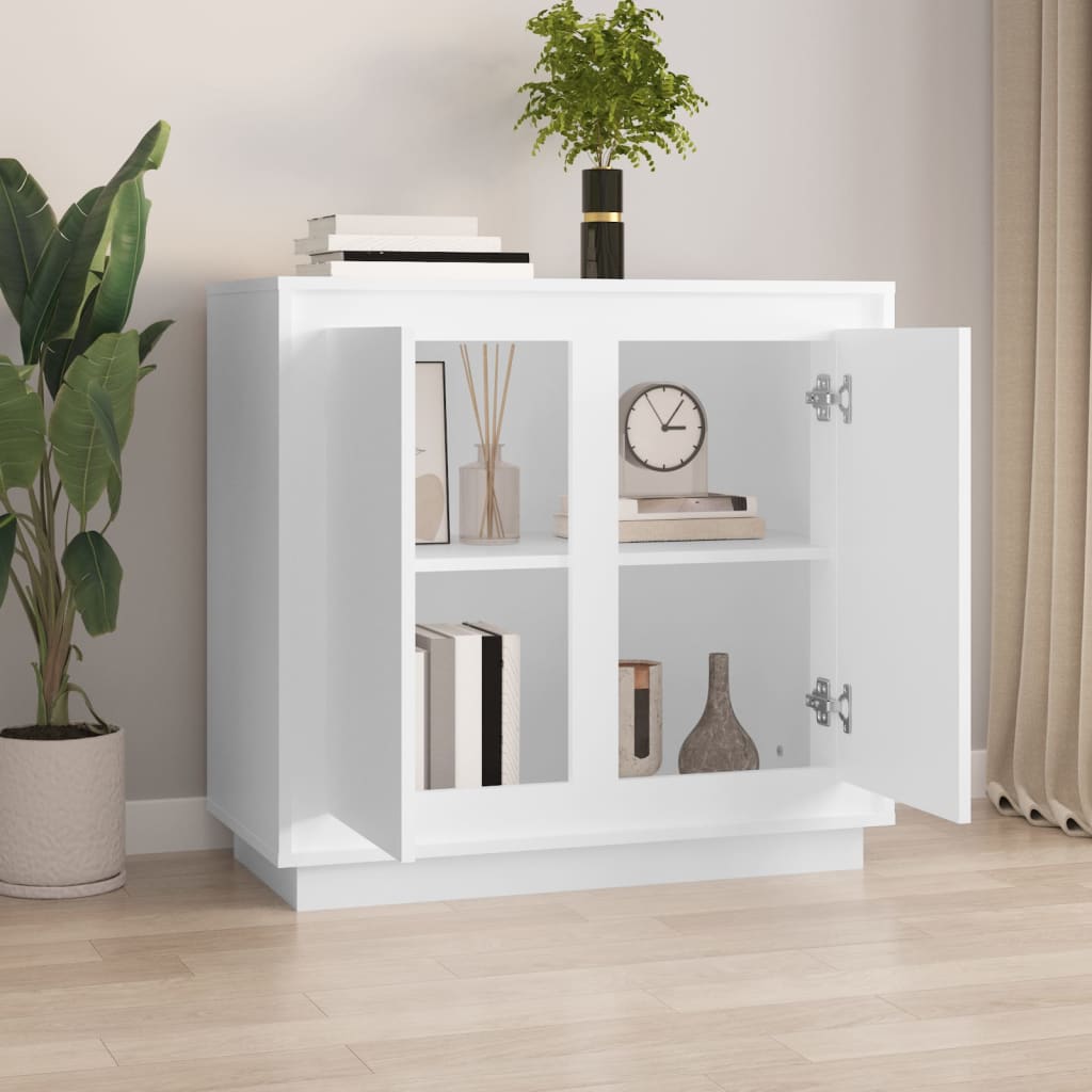 vidaXL Dulap, alb, 80x34x75 cm, lemn prelucrat