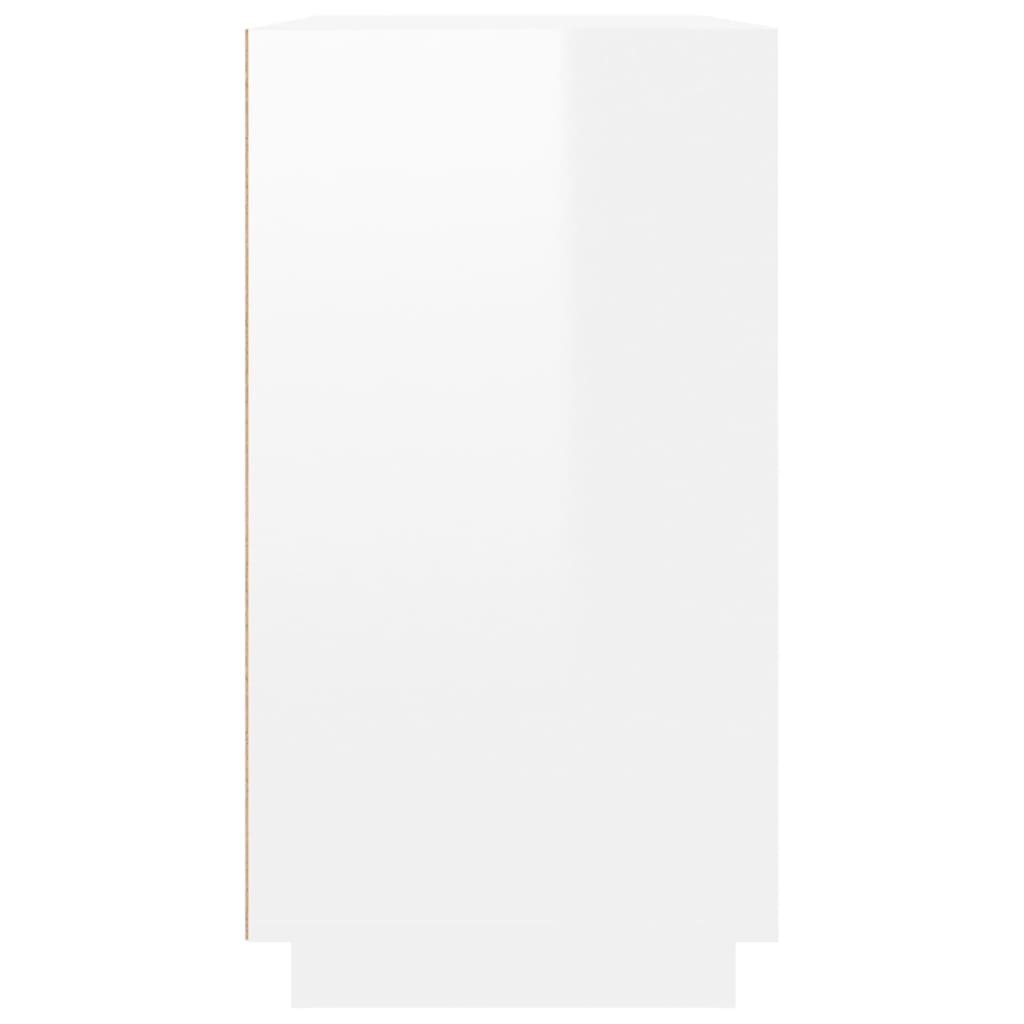 vidaXL Dulap, alb extralucios, 80x34x75 cm, lemn prelucrat