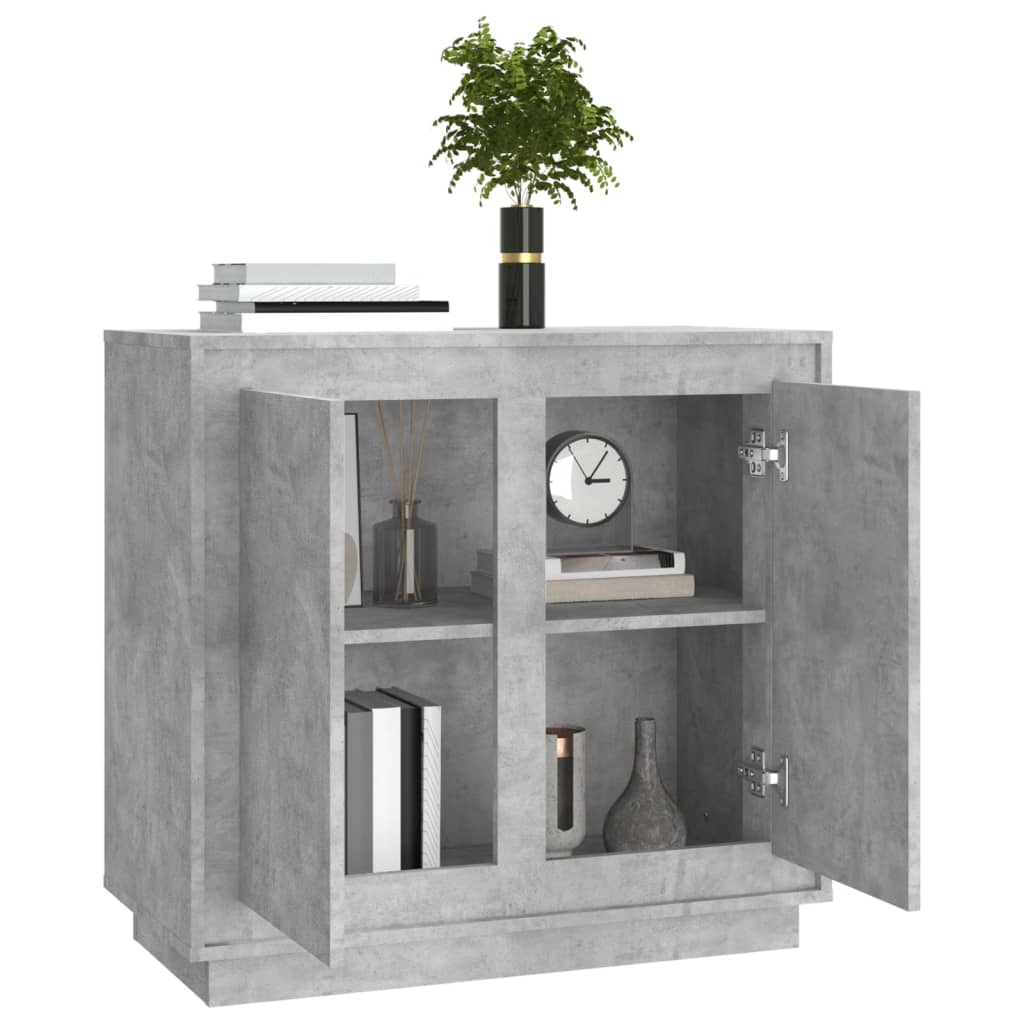 vidaXL Dulap, gri beton, 80x34x75 cm, lemn prelucrat