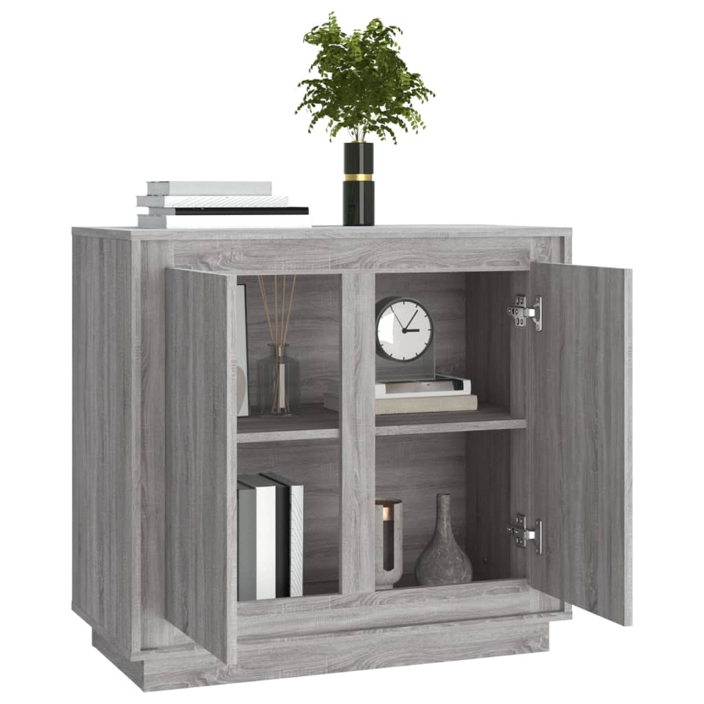 vidaXL Dulap, sonoma gri, 80x34x75 cm, lemn prelucrat