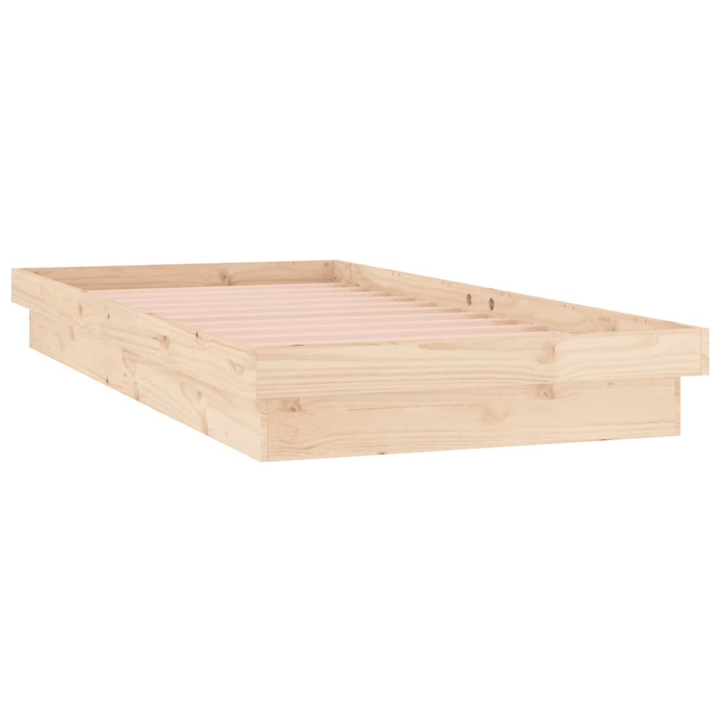 vidaXL Cadru de pat cu LED, 90x200 cm, lemn masiv vidaXL Cadru de pat cu LED, 90x200 cm, lemn masiv