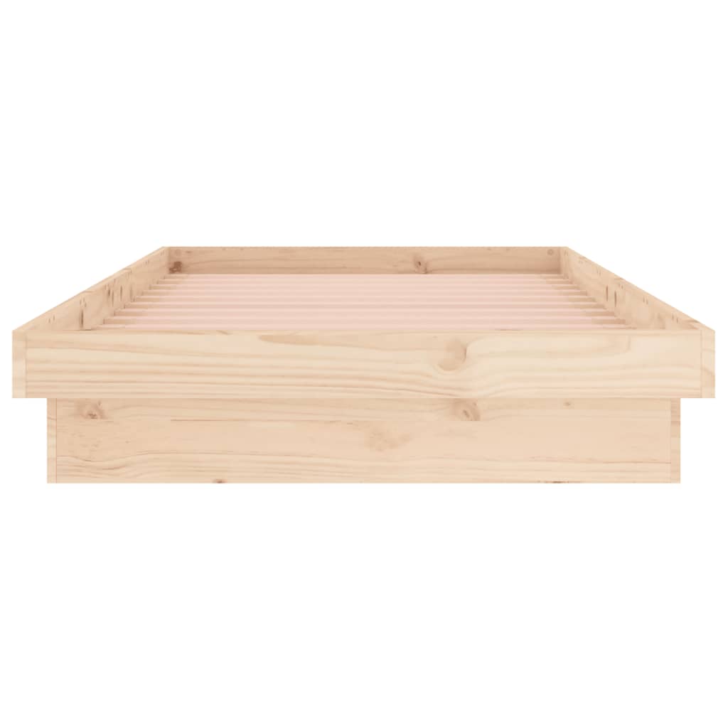vidaXL Cadru de pat cu LED, 90x200 cm, lemn masiv vidaXL Cadru de pat cu LED, 90x200 cm, lemn masiv