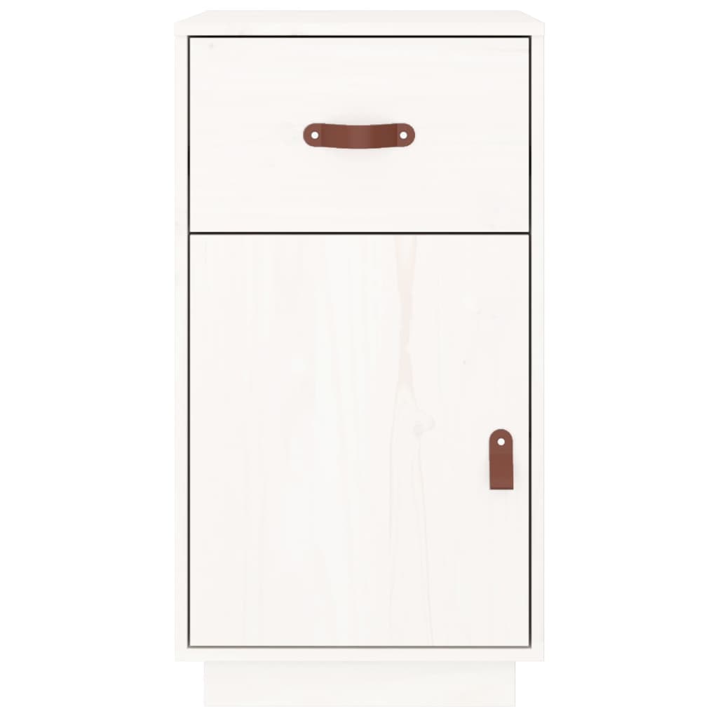 vidaXL Dulap de birou, alb, 40x50x75 cm, lemn masiv de pin