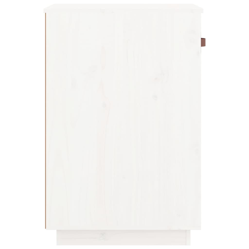 vidaXL Dulap de birou, alb, 40x50x75 cm, lemn masiv de pin