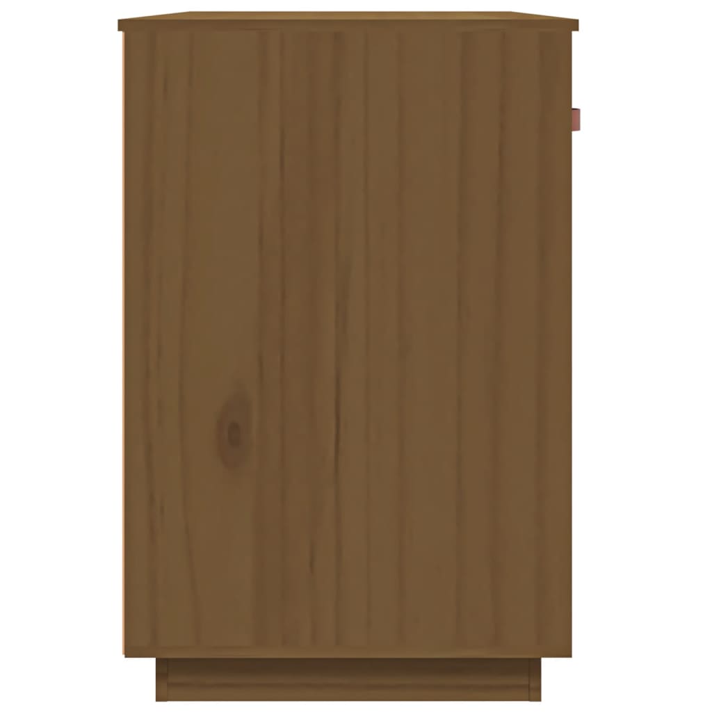 vidaXL Birou, maro miere, 95x50x75 cm, lemn masiv de pin