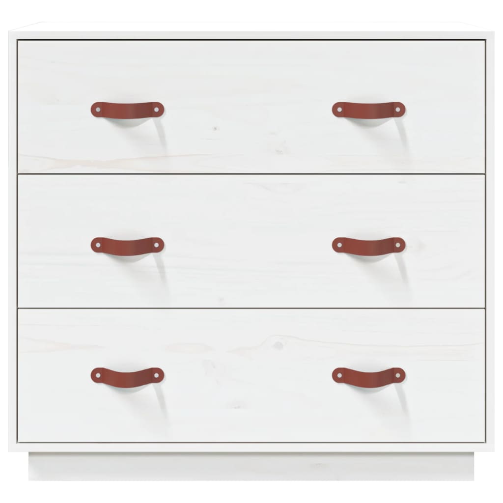 vidaXL Dulap, alb, 80x40x75 cm, lemn masiv de pin