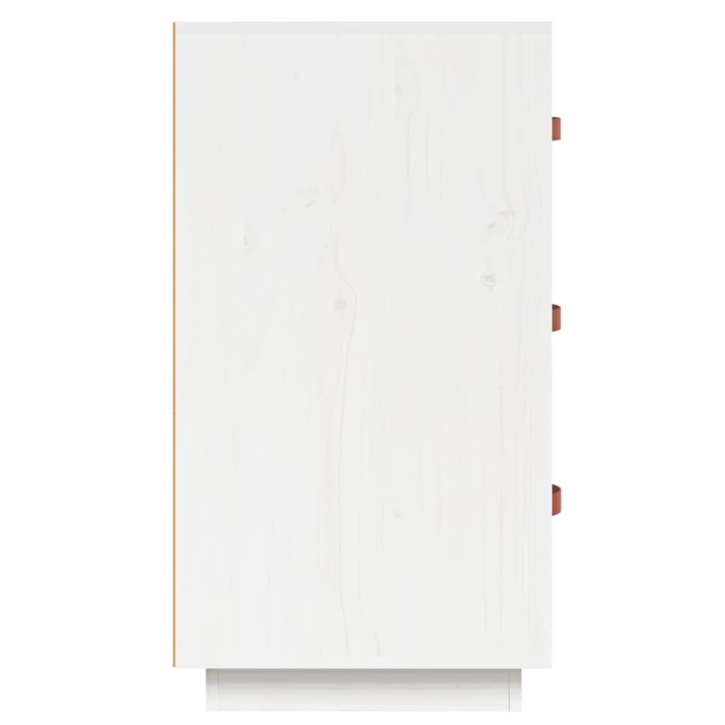 vidaXL Dulap, alb, 80x40x75 cm, lemn masiv de pin