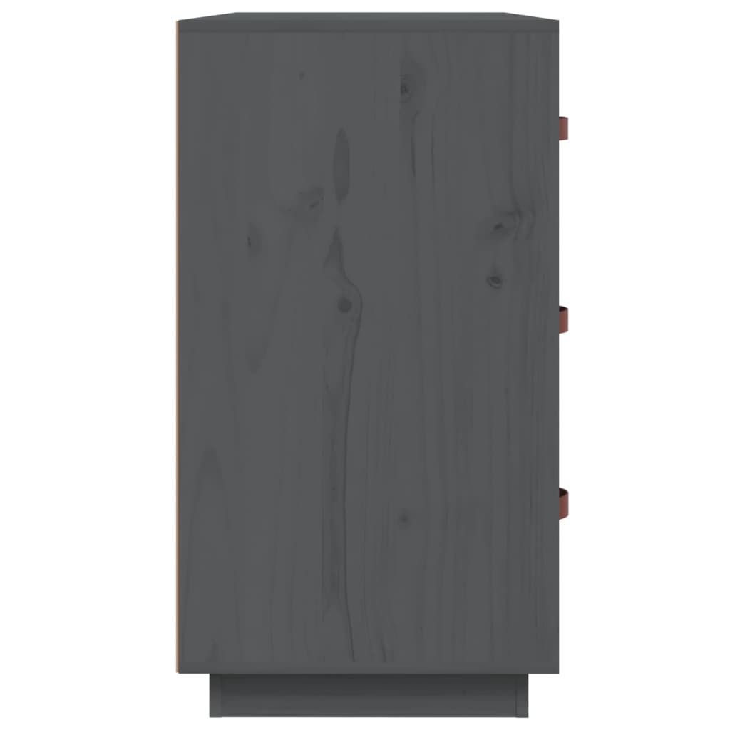 vidaXL Dulap, gri, 80x40x75 cm, lemn masiv de pin vidaXL Dulap, gri, 80x40x75 cm, lemn masiv de pin