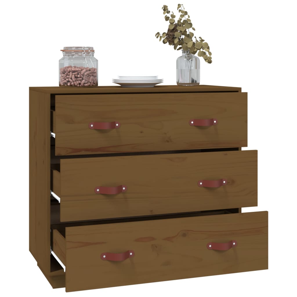 vidaXL Dulap, maro miere, 80x40x75 cm, lemn masiv de pin