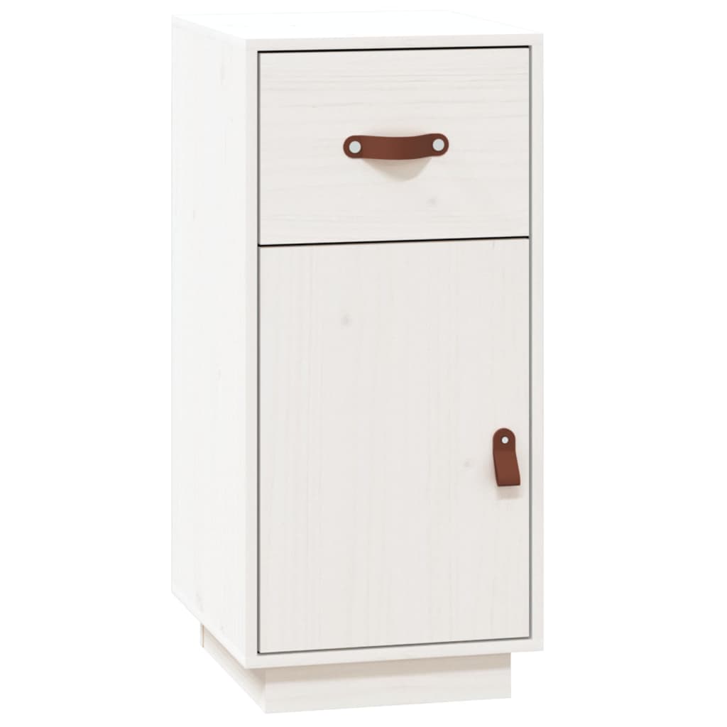 vidaXL Servantă, alb, 34x40x75 cm, lemn masiv de pin vidaXL Servantă, alb, 34x40x75 cm, lemn masiv de pin