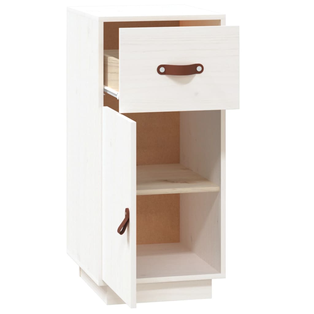 vidaXL Servantă, alb, 34x40x75 cm, lemn masiv de pin vidaXL Servantă, alb, 34x40x75 cm, lemn masiv de pin