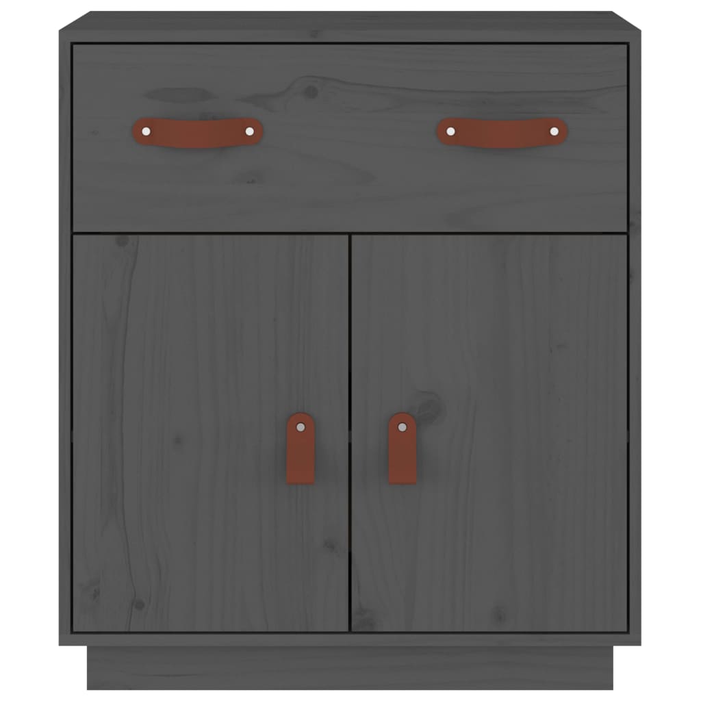 vidaXL Servantă, gri, 65,5x40x75 cm, lemn masiv de pin vidaXL Servantă, gri, 65,5x40x75 cm, lemn masiv de pin