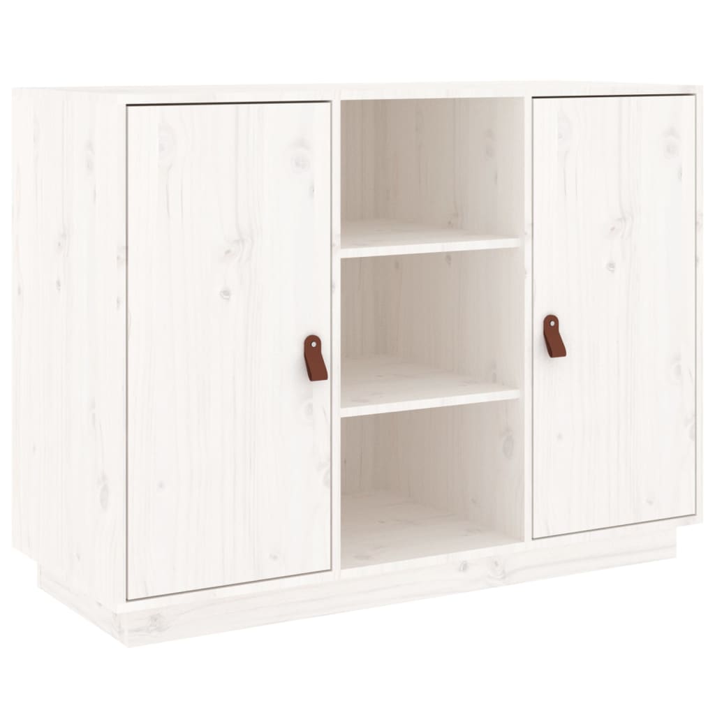 vidaXL Dulap, alb, 100x40x75 cm, lemn masiv de pin