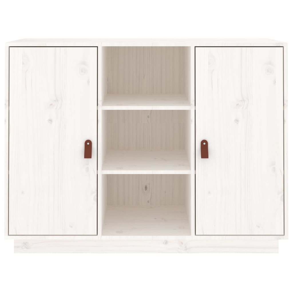 vidaXL Dulap, alb, 100x40x75 cm, lemn masiv de pin