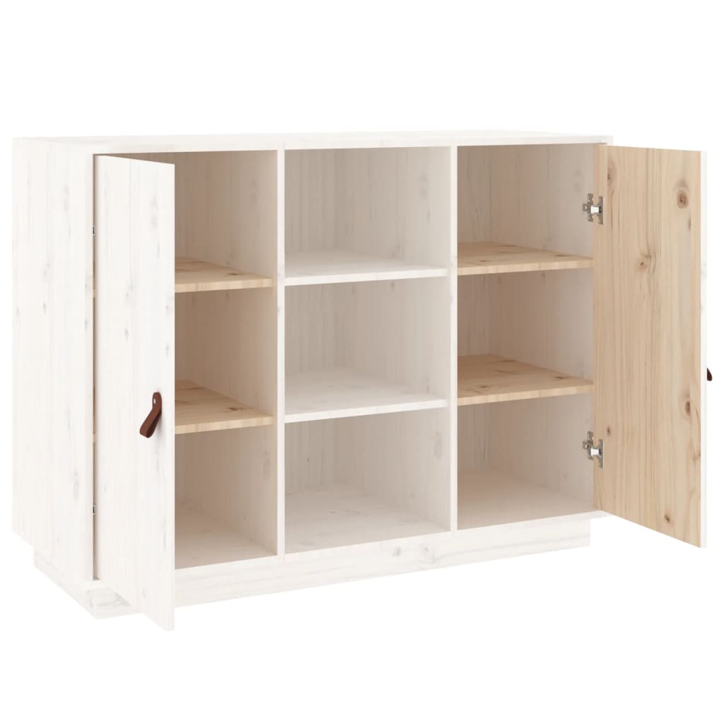 vidaXL Dulap, alb, 100x40x75 cm, lemn masiv de pin