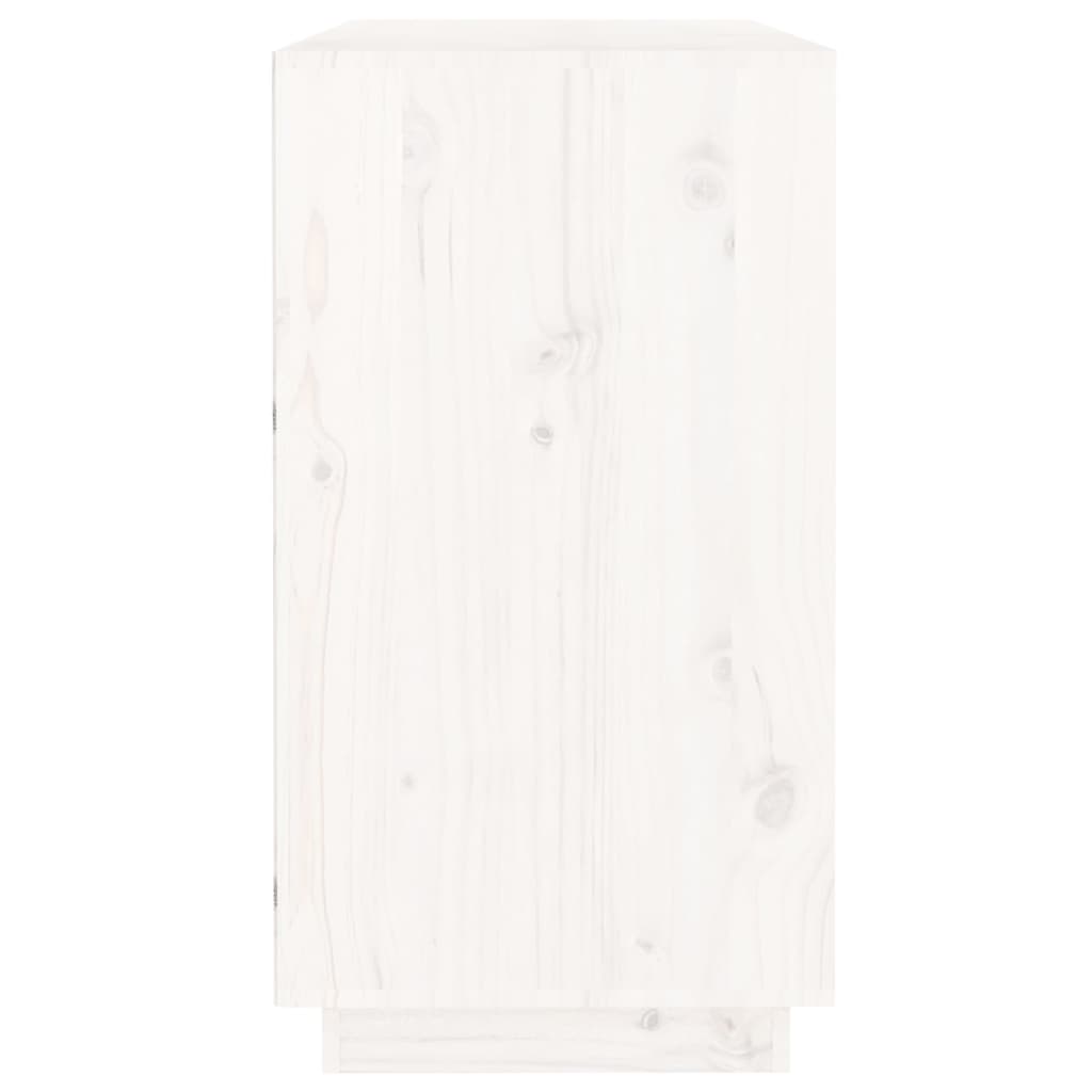 vidaXL Dulap, alb, 100x40x75 cm, lemn masiv de pin
