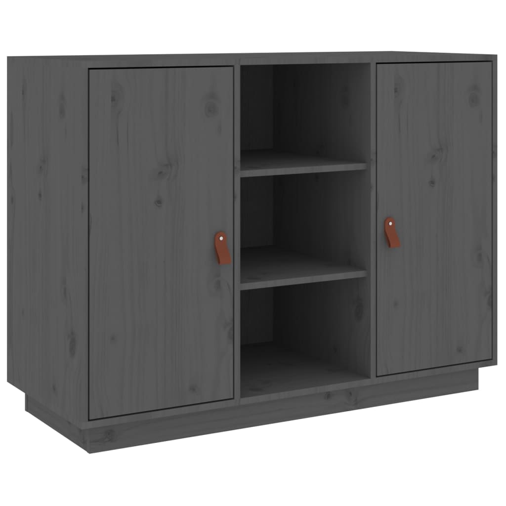 vidaXL Dulap, gri, 100x40x75 cm, lemn masiv de pin