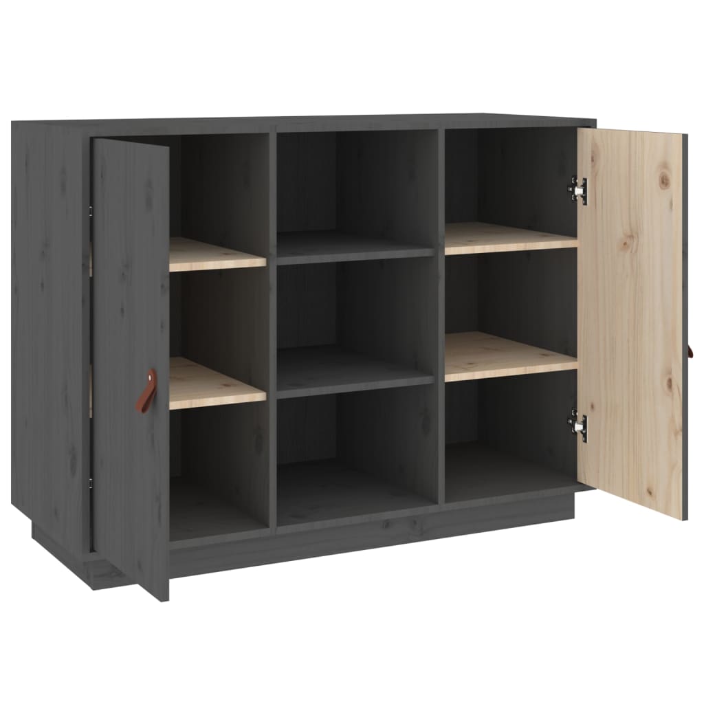 vidaXL Dulap, gri, 100x40x75 cm, lemn masiv de pin
