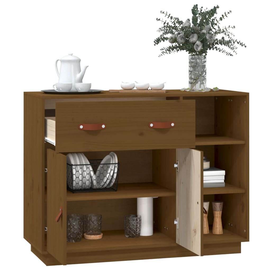 vidaXL Dulap, maro miere, 98,5x40x75 cm, lemn masiv de pin