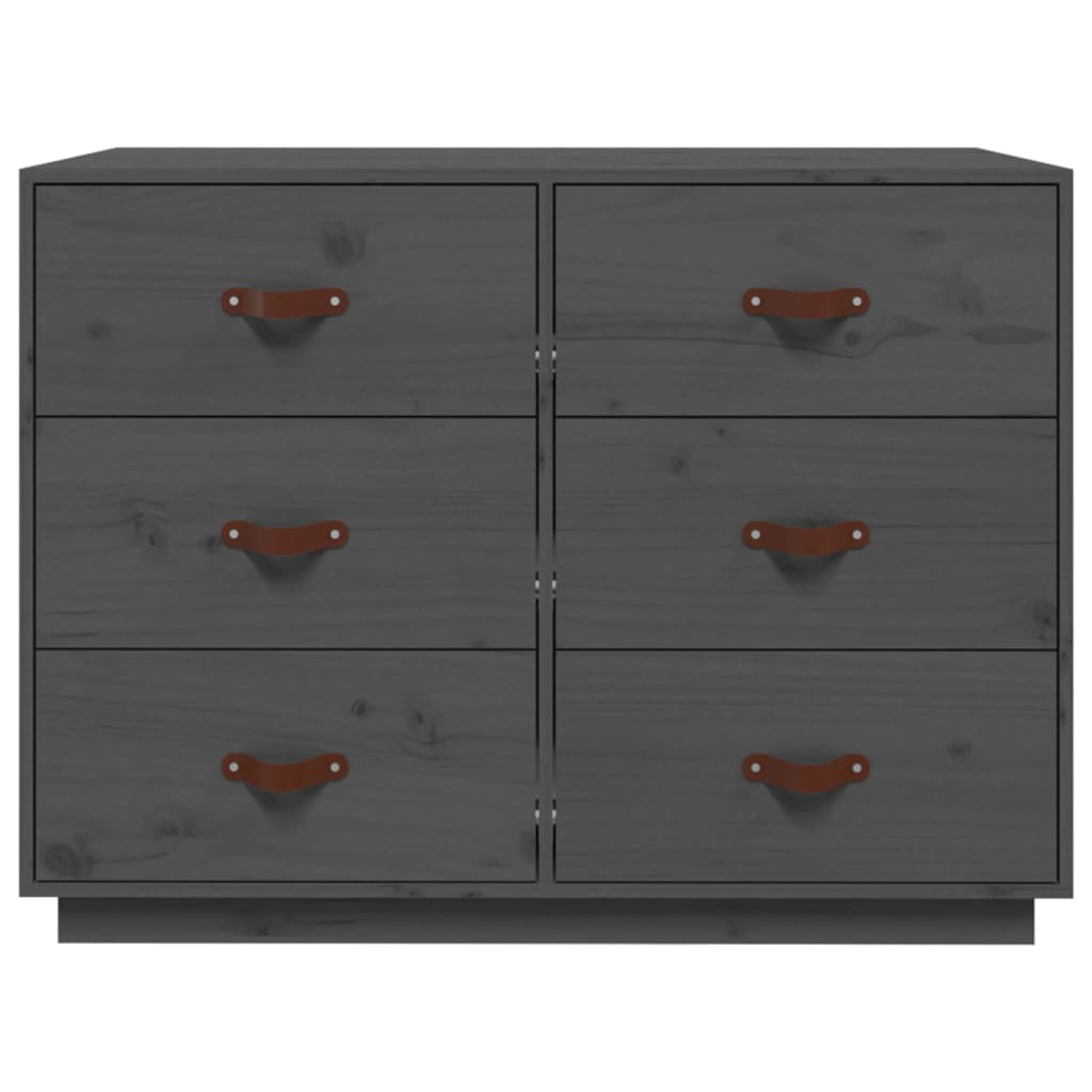 vidaXL Dulap, gri, 100x40x75 cm, lemn masiv de pin