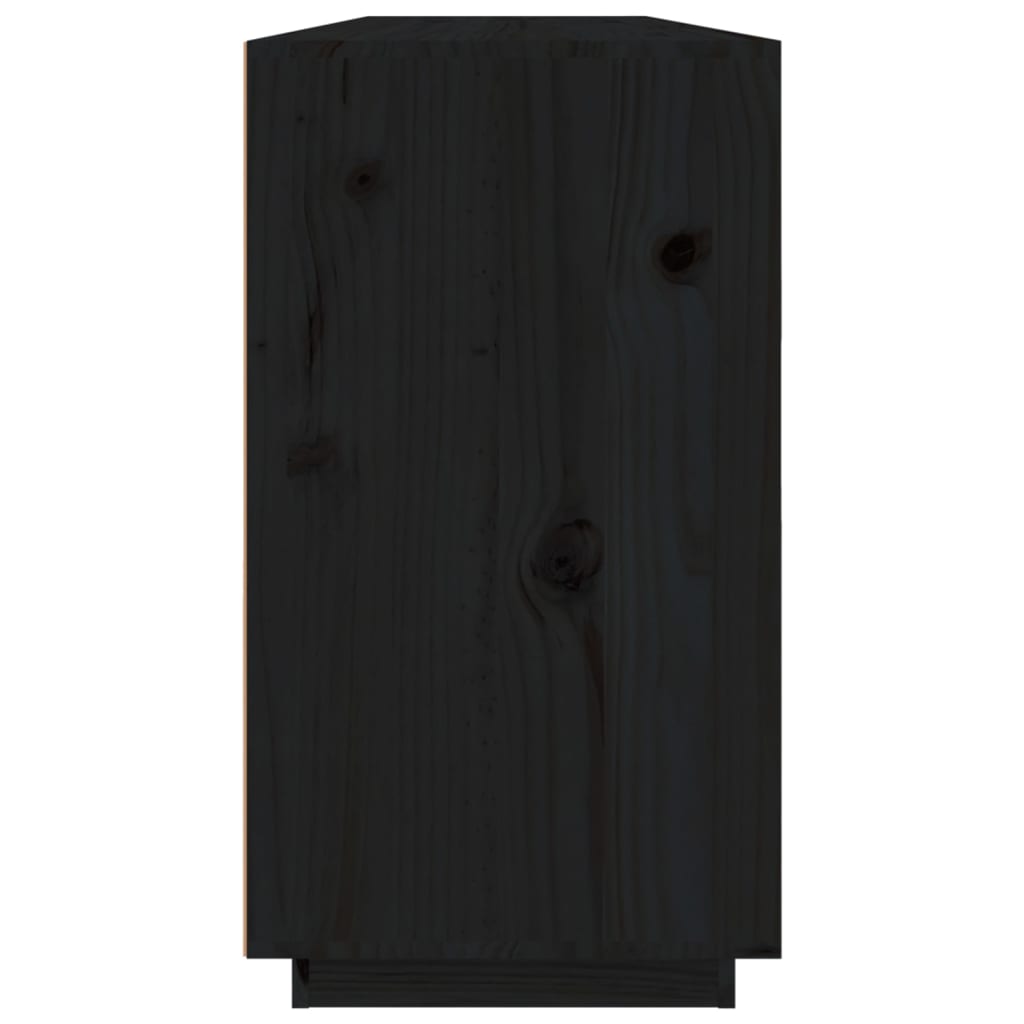 vidaXL Dulap, negru, 100x40x75 cm, lemn masiv de pin