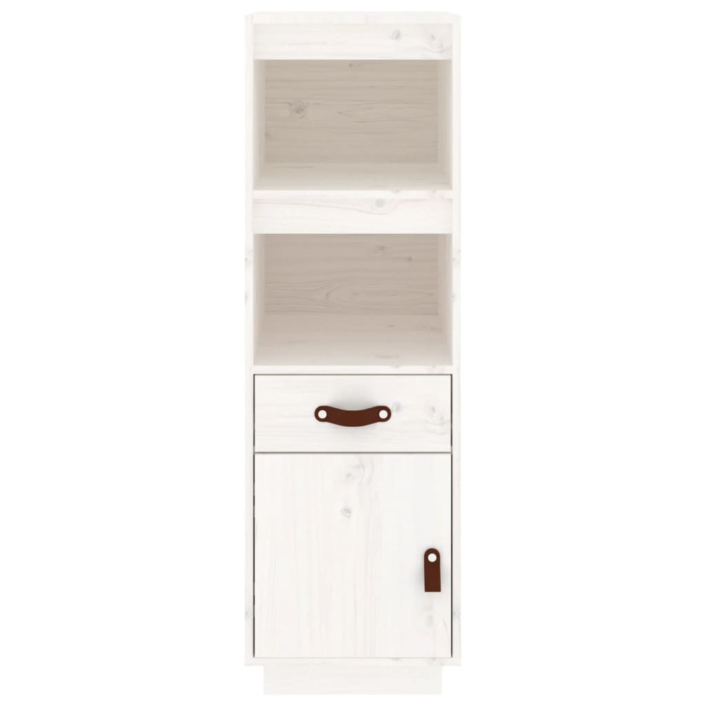vidaXL Dulap înalt, alb, 34x40x108,5 cm, lemn masiv de pin vidaXL Dulap înalt, alb, 34x40x108,5 cm, lemn masiv de pin