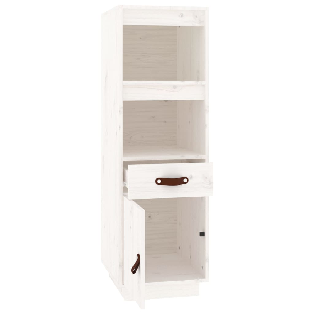 vidaXL Dulap înalt, alb, 34x40x108,5 cm, lemn masiv de pin vidaXL Dulap înalt, alb, 34x40x108,5 cm, lemn masiv de pin