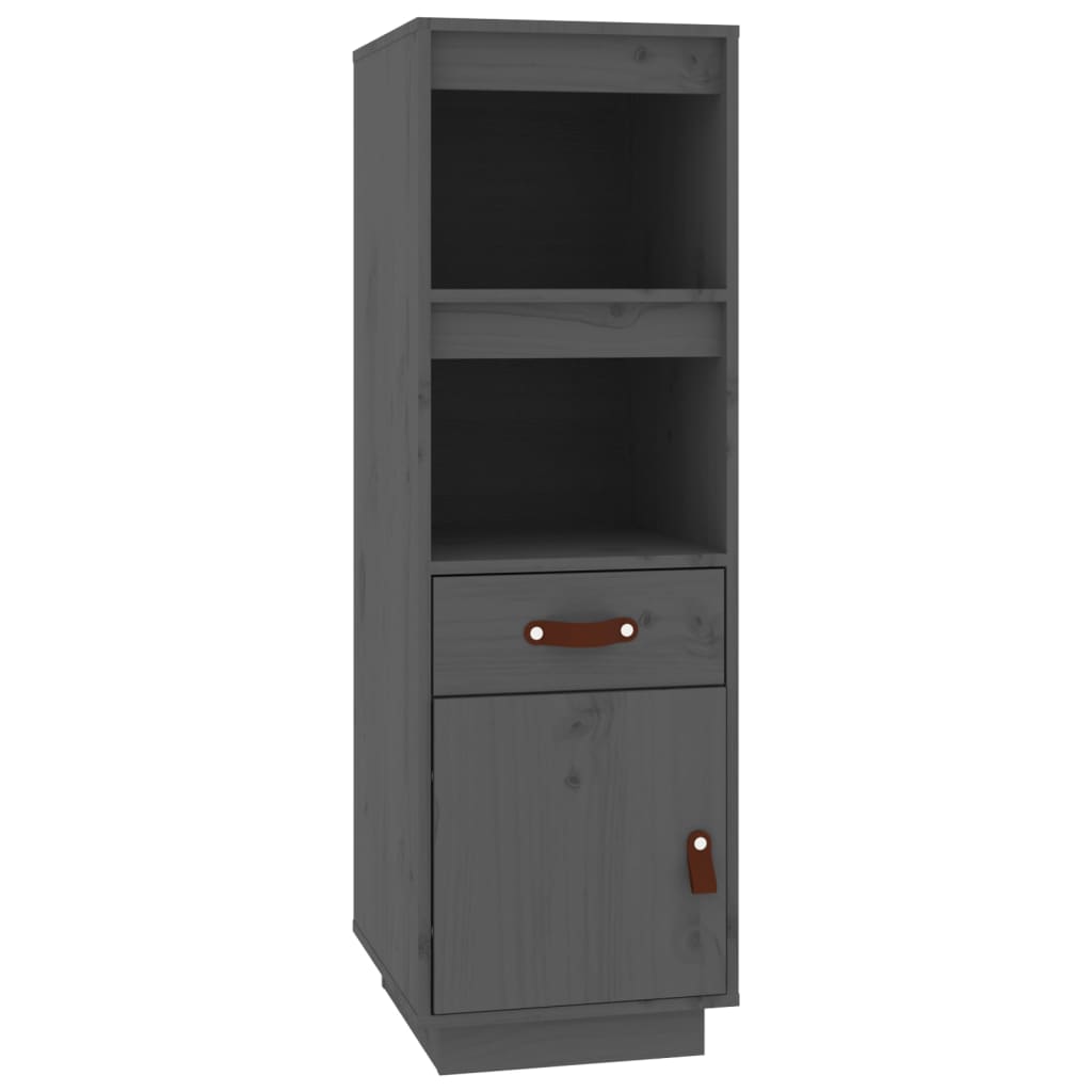vidaXL Dulap înalt, gri, 34x40x108,5 cm, lemn masiv de pin