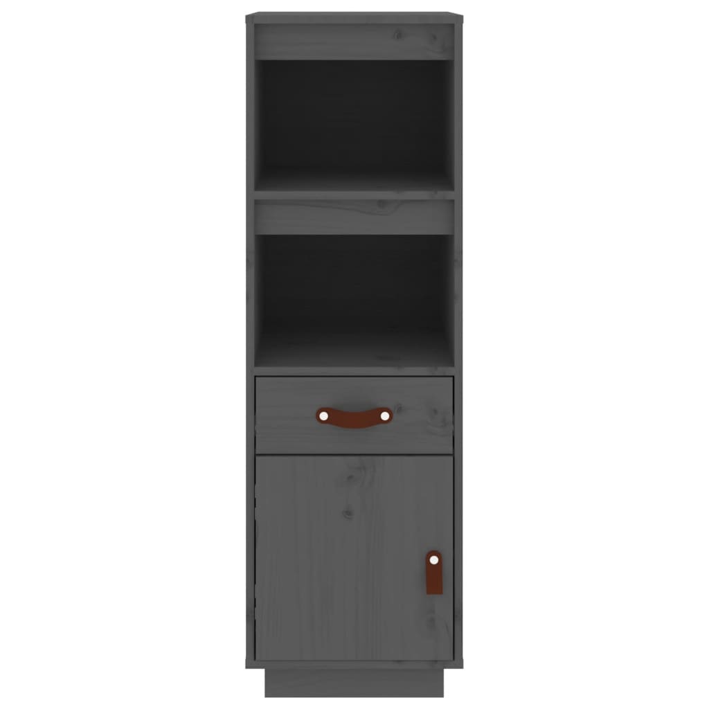 vidaXL Dulap înalt, gri, 34x40x108,5 cm, lemn masiv de pin