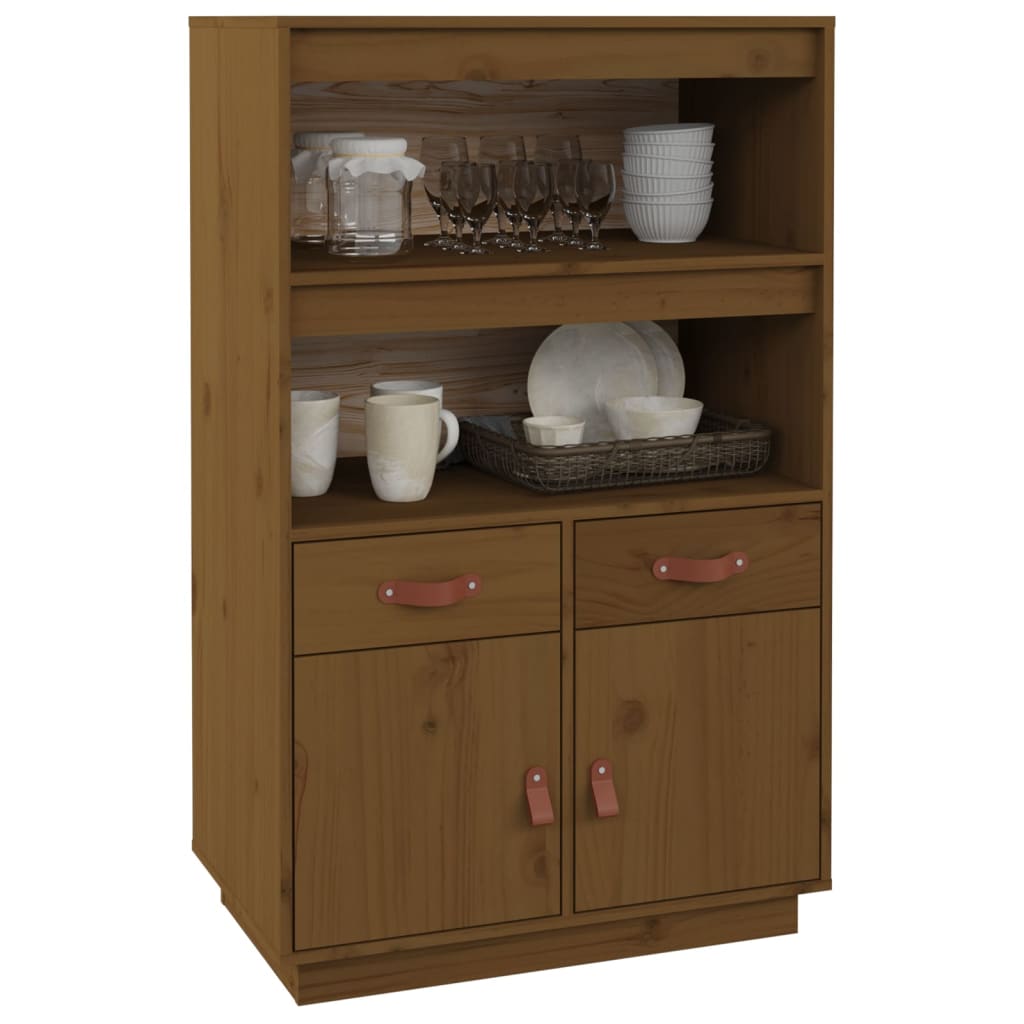 vidaXL Dulap înalt, maro miere, 67x40x108,5 cm, lemn masiv de pin