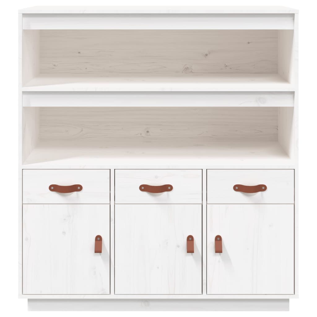 vidaXL Dulap înalt, alb, 100x40x108,5 cm, lemn masiv de pin vidaXL Dulap înalt, alb, 100x40x108,5 cm, lemn masiv de pin
