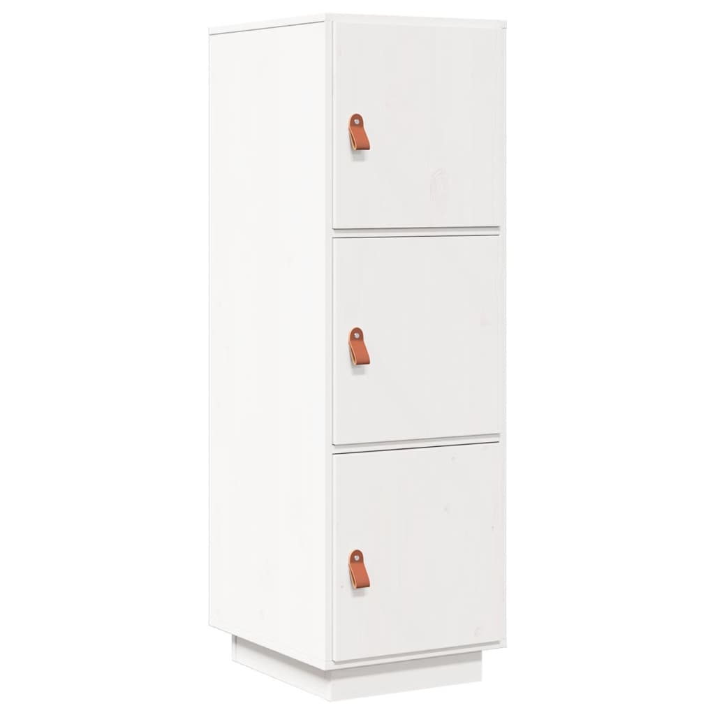 vidaXL Dulap înalt, alb, 34x40x108,5 cm, lemn masiv de pin