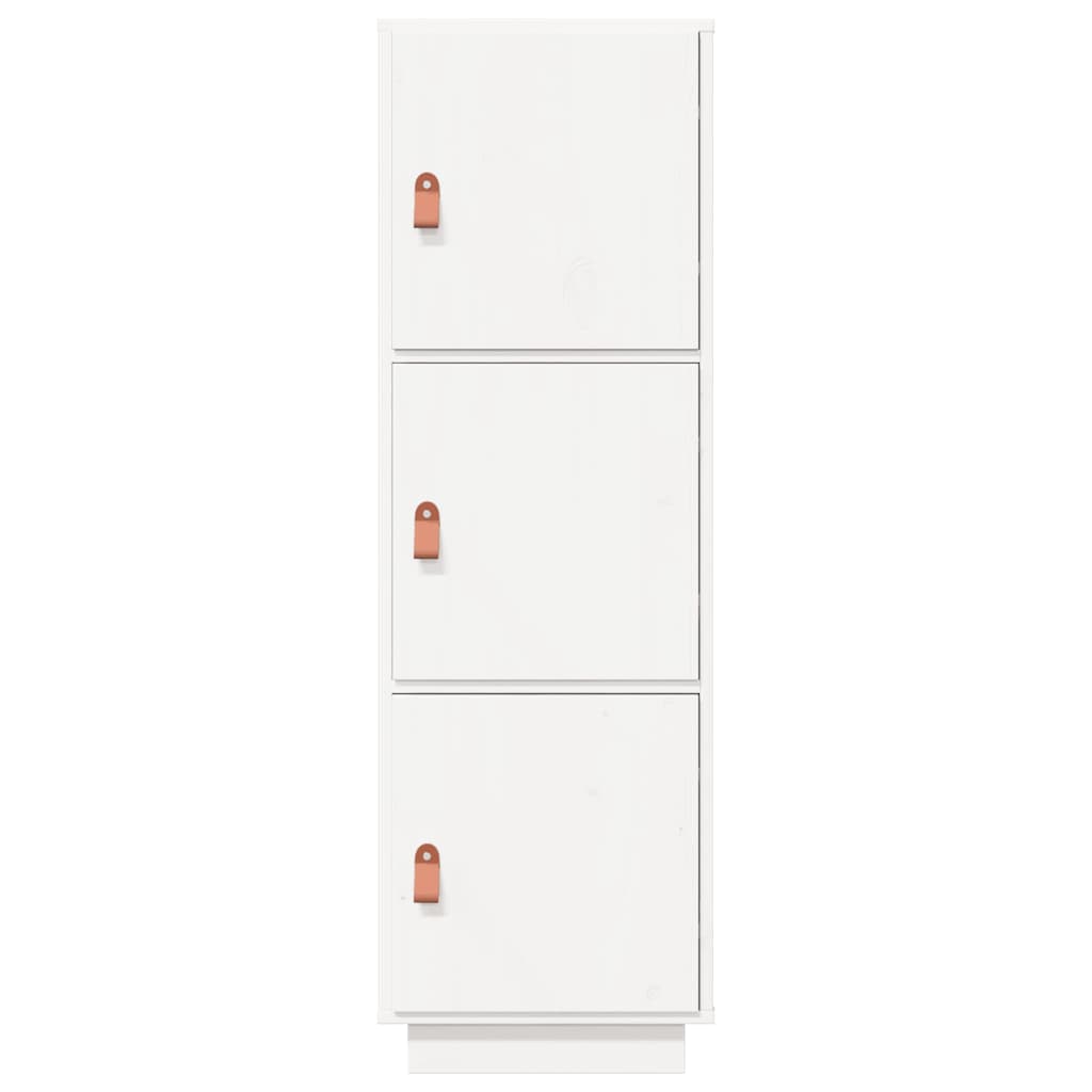 vidaXL Dulap înalt, alb, 34x40x108,5 cm, lemn masiv de pin