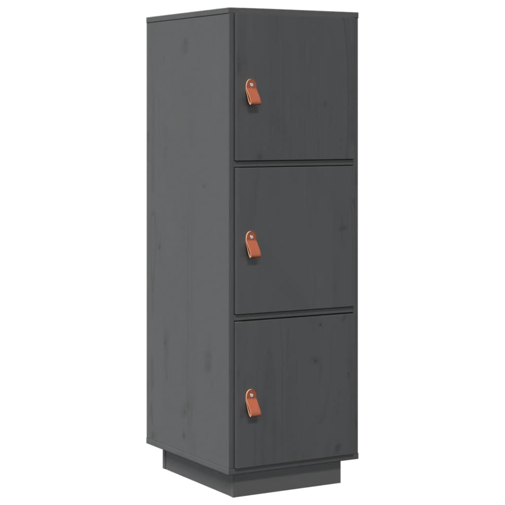 vidaXL Dulap înalt, gri, 34x40x108,5 cm, lemn masiv de pin vidaXL Dulap înalt, gri, 34x40x108,5 cm, lemn masiv de pin