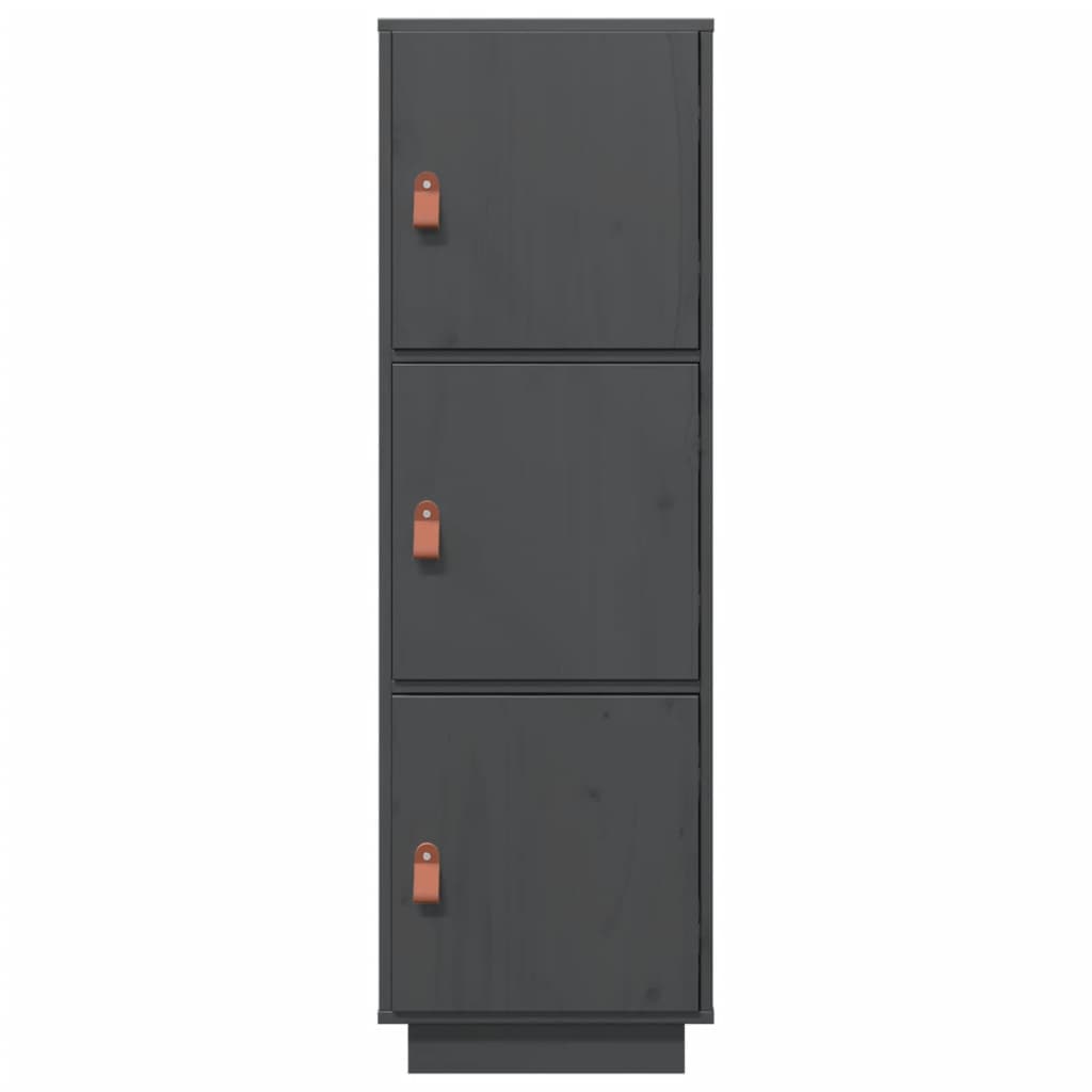 vidaXL Dulap înalt, gri, 34x40x108,5 cm, lemn masiv de pin vidaXL Dulap înalt, gri, 34x40x108,5 cm, lemn masiv de pin
