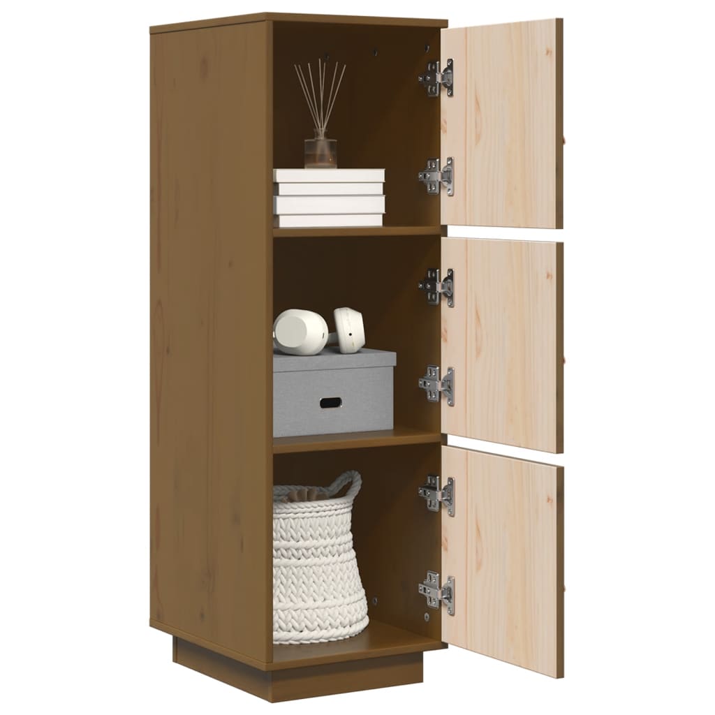 vidaXL Dulap înalt, maro miere, 34x40x108,5 cm, lemn masiv de pin vidaXL Dulap înalt, maro miere, 34x40x108,5 cm, lemn masiv de pin