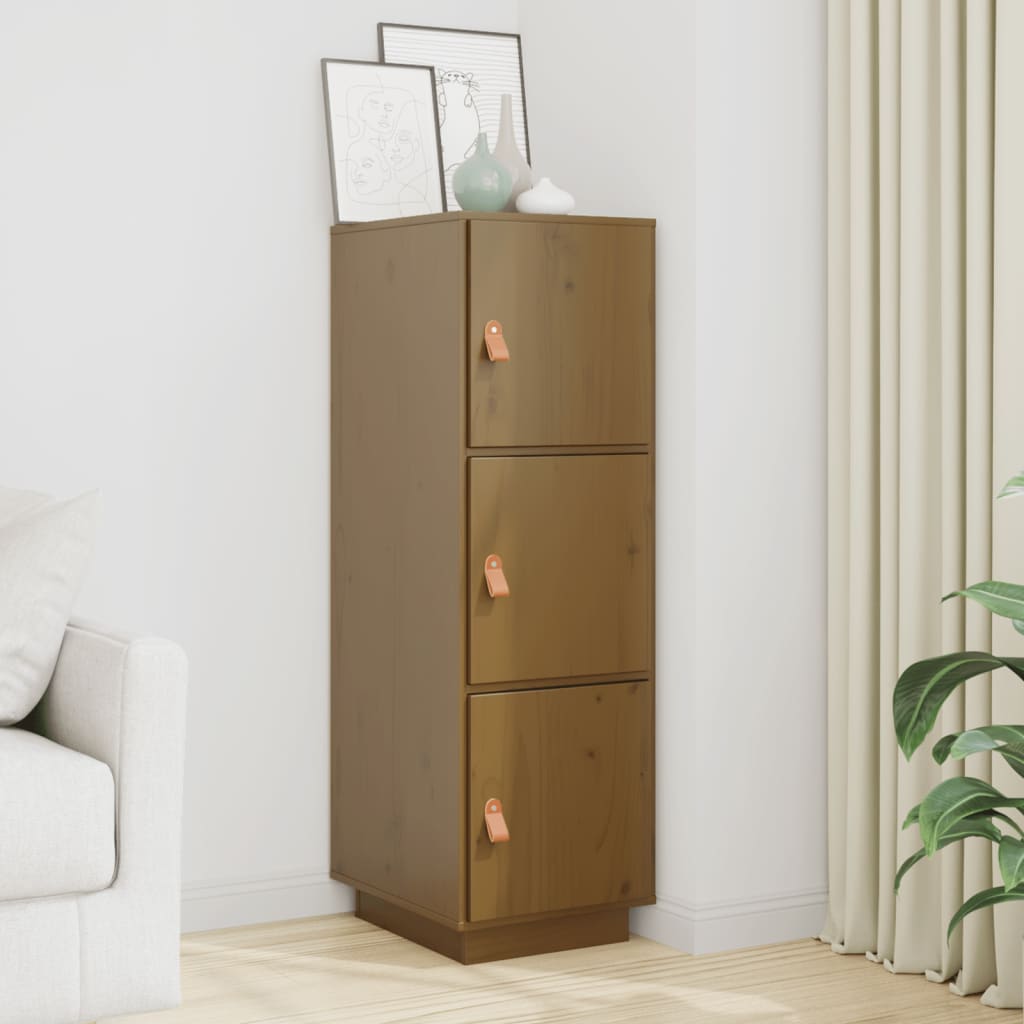 vidaXL Dulap înalt, maro miere, 34x40x108,5 cm, lemn masiv de pin vidaXL Dulap înalt, maro miere, 34x40x108,5 cm, lemn masiv de pin