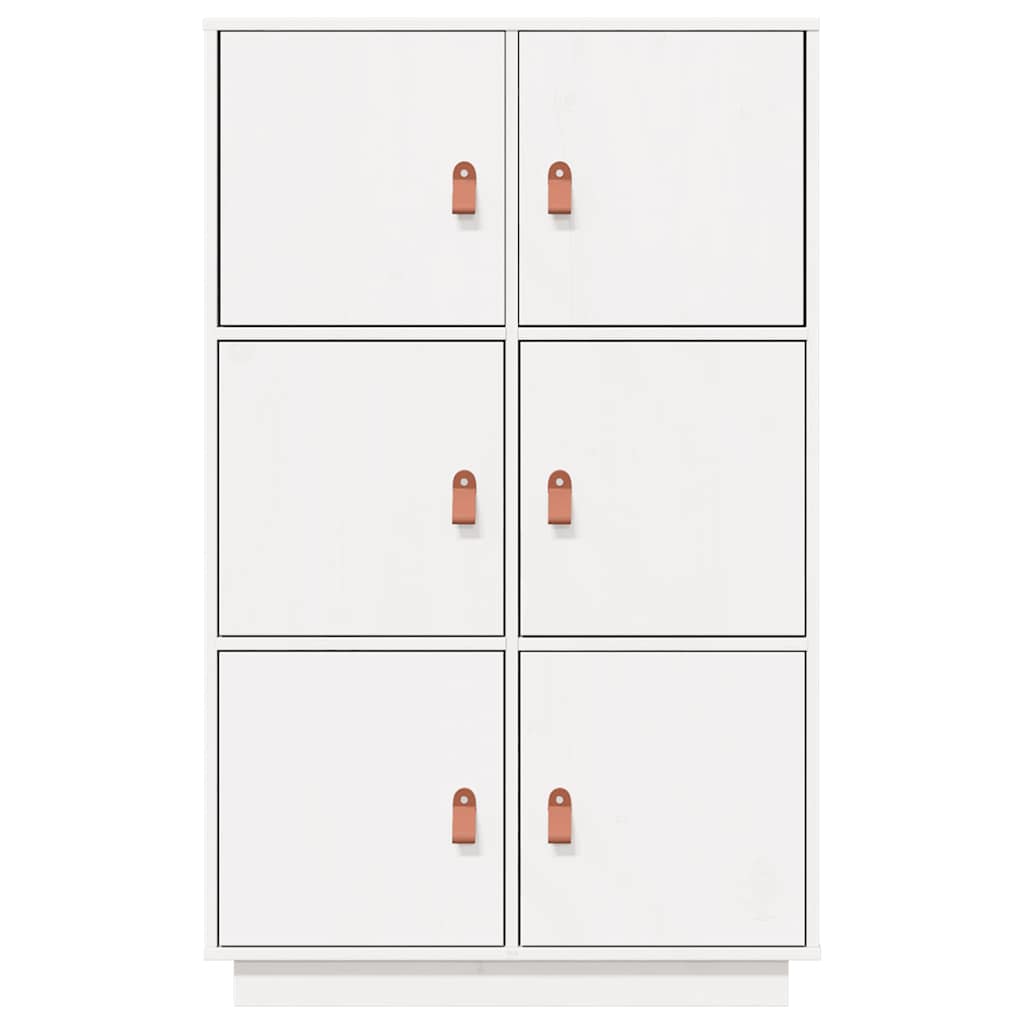 vidaXL Dulap înalt, alb, 67x40x108,5 cm, lemn masiv de pin