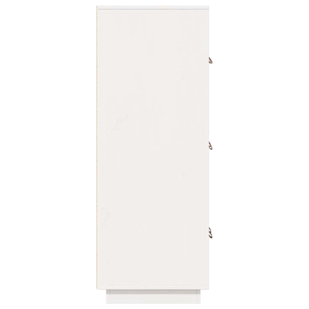 vidaXL Dulap înalt, alb, 67x40x108,5 cm, lemn masiv de pin