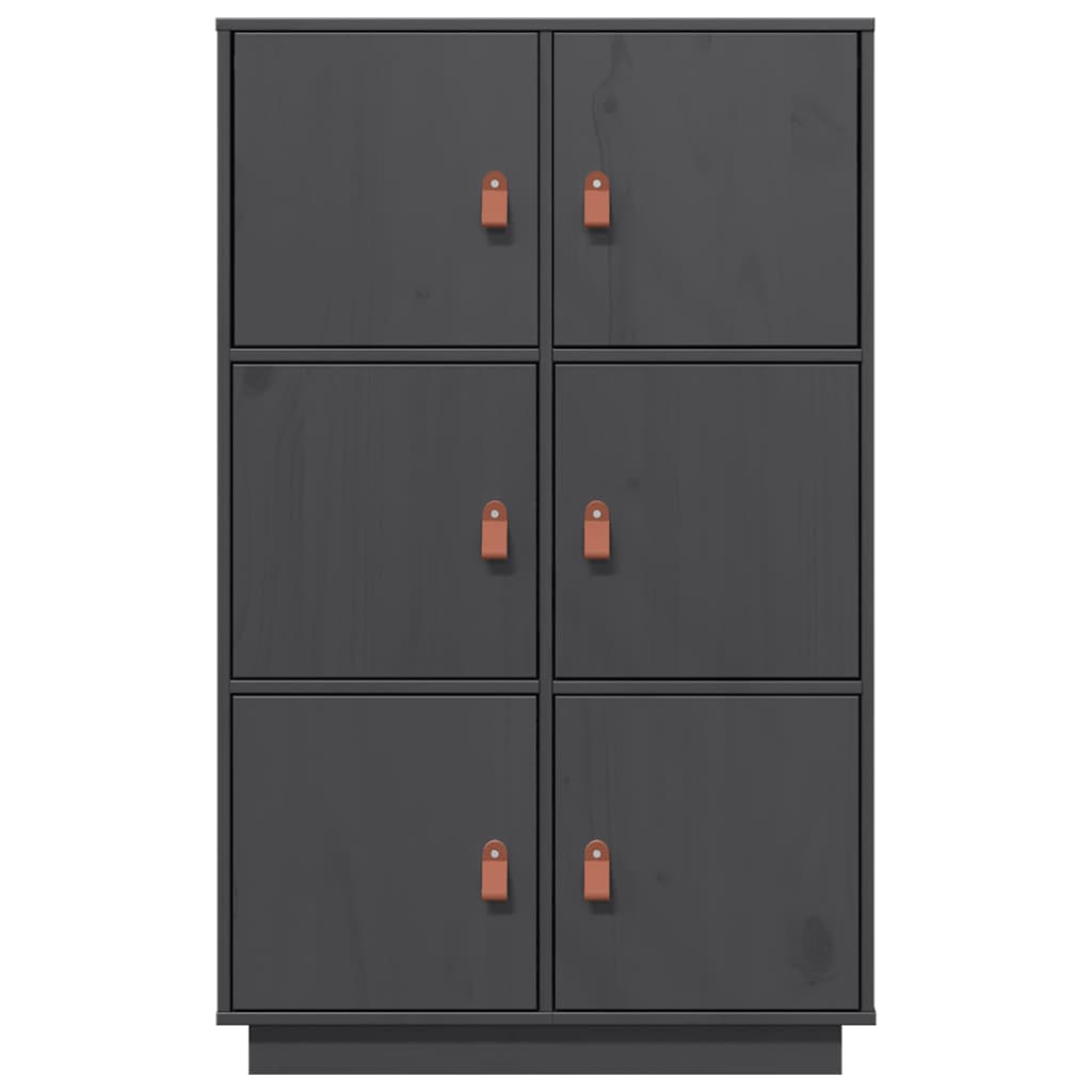 vidaXL Dulap înalt, gri, 67x40x108,5 cm, lemn masiv de pin vidaXL Dulap înalt, gri, 67x40x108,5 cm, lemn masiv de pin