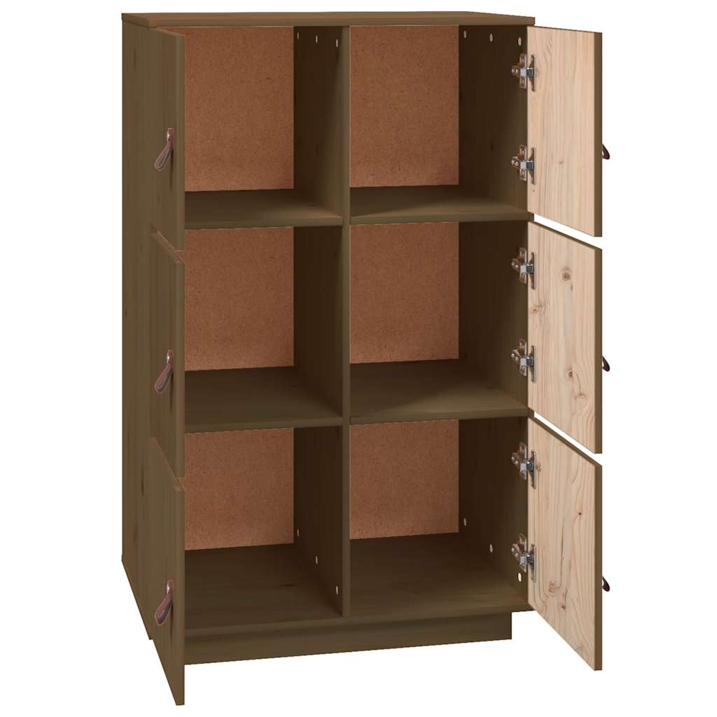 vidaXL Dulap înalt, maro miere, 67x40x108,5 cm, lemn masiv de pin