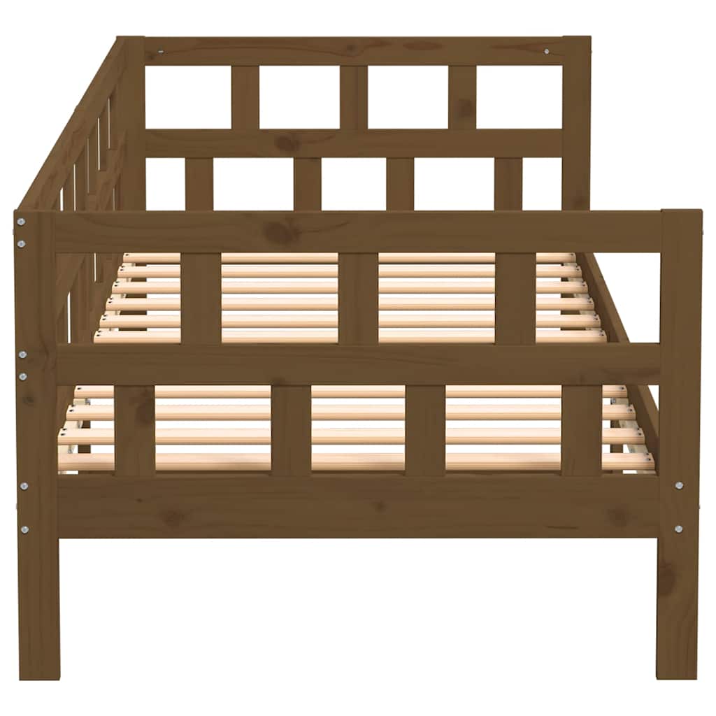 vidaXL Pat de zi, maro miere, 80x200 cm, lemn masiv de pin