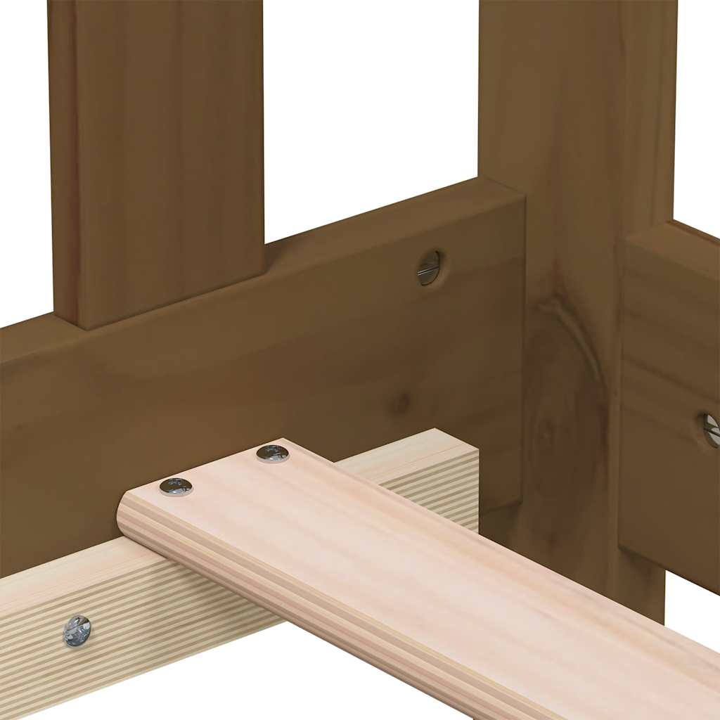 vidaXL Pat de zi, maro miere, 80x200 cm, lemn masiv de pin