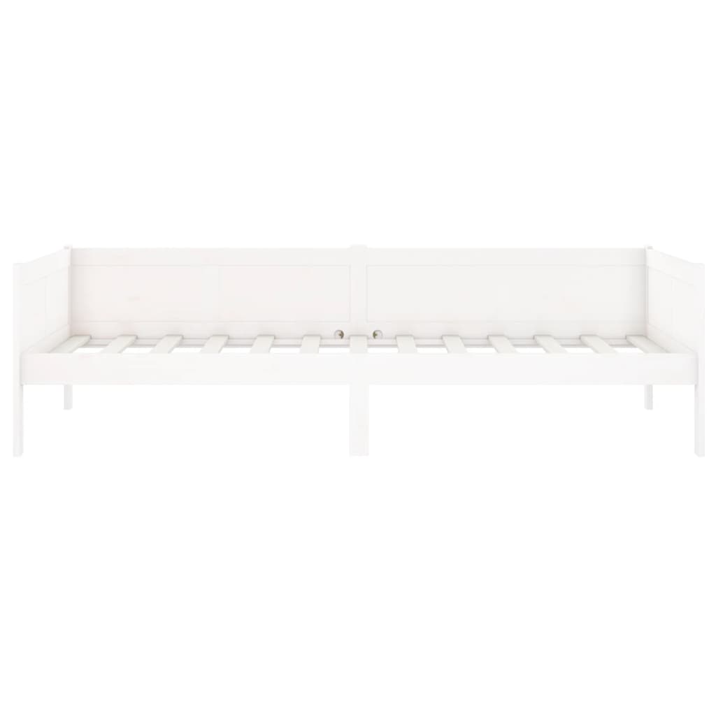 vidaXL Pat de zi, alb, 90x190 cm, lemn masiv de pin