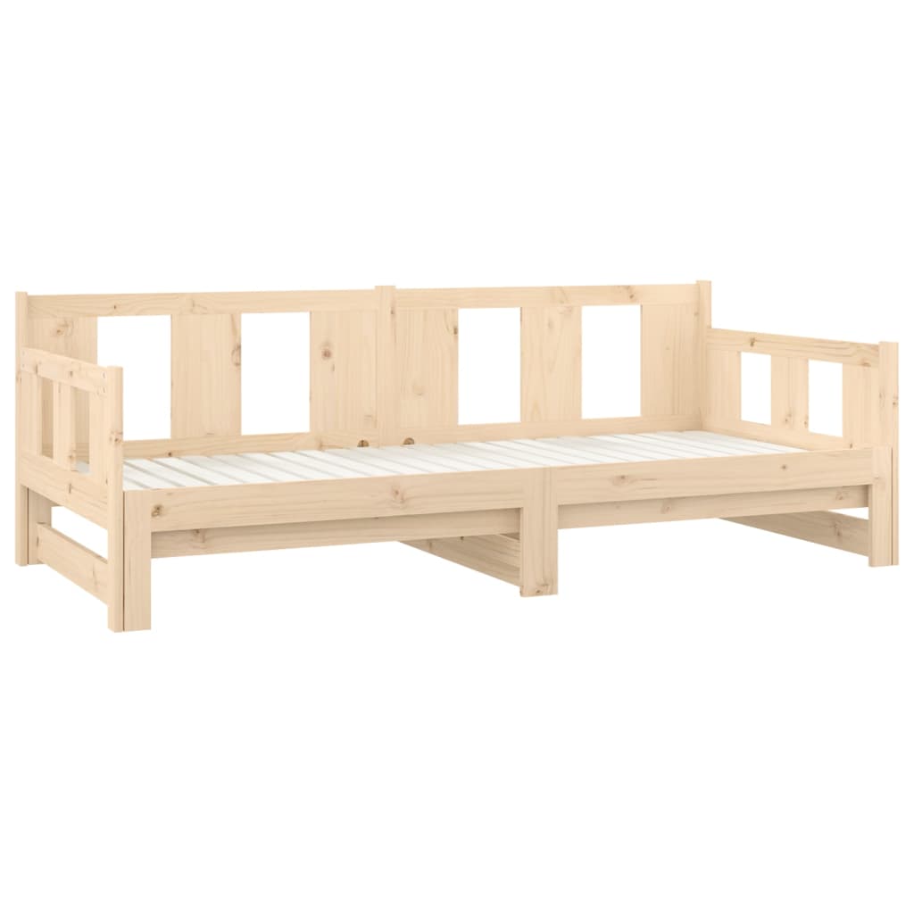 vidaXL Pat extensibil de zi, 2x(90x200) cm, lemn masiv de pin