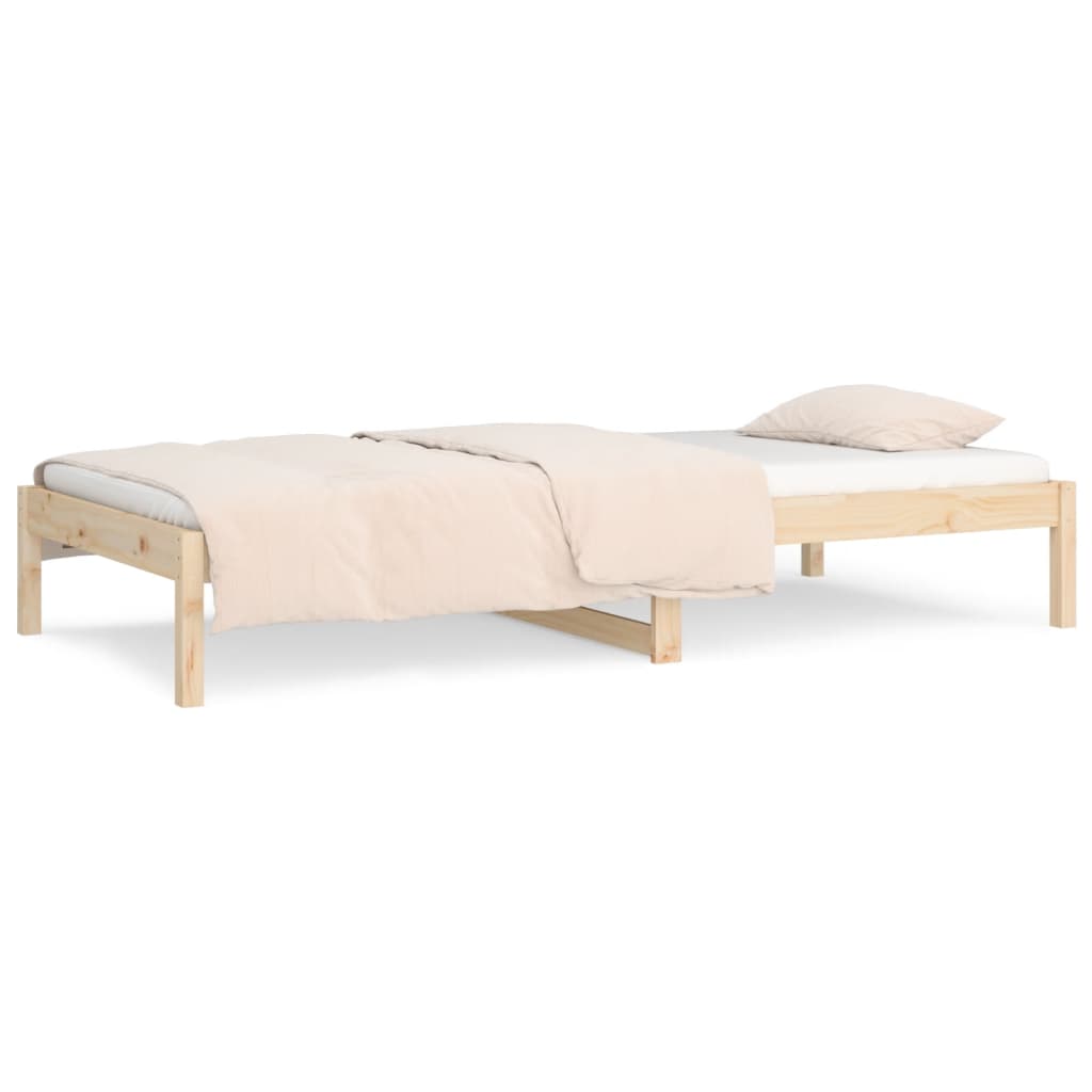 vidaXL Pat de zi fără saltea, 80x200 cm, lemn masiv pin vidaXL Pat de zi fără saltea, 80x200 cm, lemn masiv pin